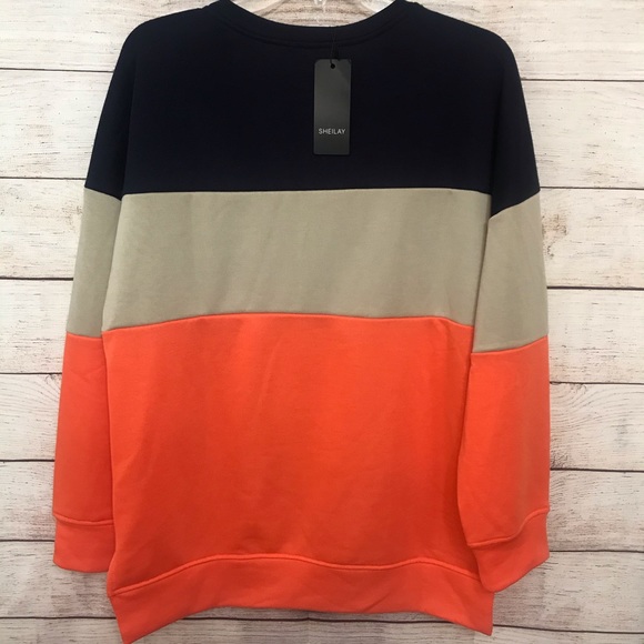 NWT SHEILAY Women's M Long Sleeve Half Zip Swtshrt - Picture 2 of 3